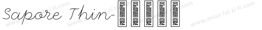Sapore Thin字体转换